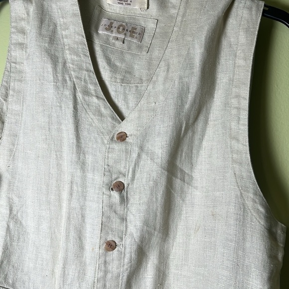 Joseph  ABBOUD  academic,Light tan Button-Up Vest - Picture 3 of 6